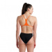 Dámské plavky Arena Crazy Swimsuit Booster Back Black/Mango/Multi
