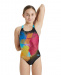 Dívčí plavky Arena Girls Swimsuit Swim Pro Back Placement Black/Martinica