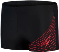 Speedo Medley Logo Aquashort Black/Fed Red