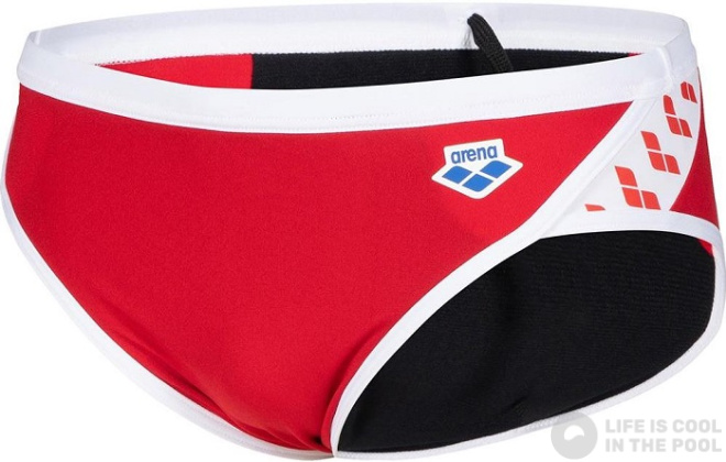 Pánské plavky Arena Icons Swim Brief Solid Red/White