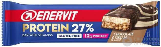 Tyčinka Enervit Protein Bar 27% Chocolate+Cream Flavour 45g