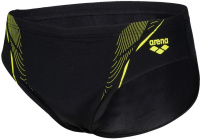 Pánské plavky Arena Swim Briefs Graphic Black/Soft Green