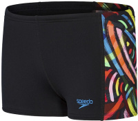 Chlapecké plavky Speedo Digital Panel Aquashort Boy Black/Volcanic/Fluo Green/Yellow/Lapis