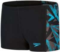 Chlapecké plavky Speedo Hyper Boom Panel Aquashort Boy Black/Bolt/Dove Grey