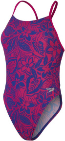 Dámské plavky Speedo Allover Digital Tieback Chroma Blue/Electric Pink Dámské plavky Speedo Allover Digital Tieback Chroma Blue/Electric Pink