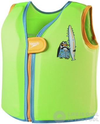 Dětská plavecká vesta Speedo Character Printed Float Vest Chima Azure Blue/Fluro Green