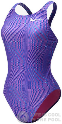 Dámské plavky Nike Hydrastrong Multi Print Polarized Pink