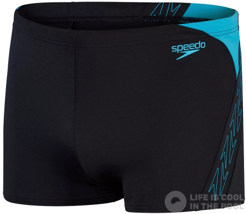 Pánské plavky Speedo Hyper Boom Splice Aquashort Black/Bolt