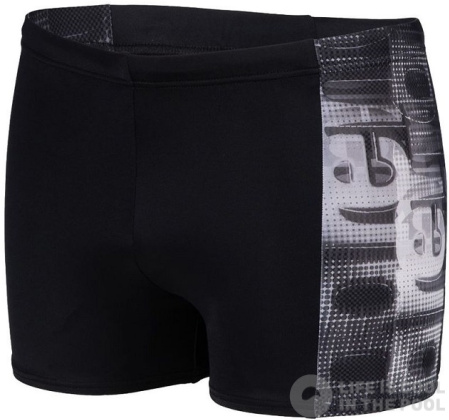 Pánské plavky Arena Overlap Swim Short Black/White Multi