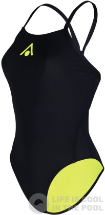 Dámské plavky Aqua Sphere Essential Tie Back Black/Yellow