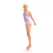 Dívčí plavky Speedo Printed Thinstrap Muscleback Girl Miami Lilac/Soft Coral/White