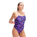 Dámské plavky Speedo Allover Digital Lattice Back Hyper Lights Black/Cobalt/Indigo Glow/Orchid