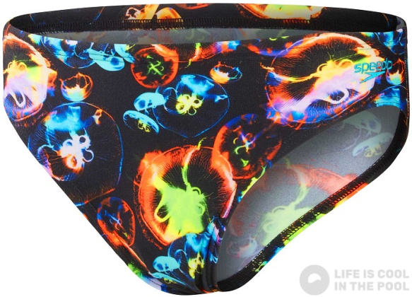 Chlapecké plavky Speedo 6.5cm Digital Allover Brief Boy Black/Hypersonic Blue/Orange/Lumo Green