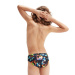 Chlapecké plavky Speedo 6.5cm Digital Allover Brief Boy Black/Hypersonic Blue/Orange/Lumo Green