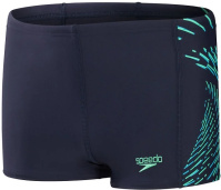 Chlapecké plavecké šortky Speedo Plastisol Placement Aquashort Boy True Navy/Green Glow/Arctic