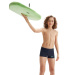 Chlapecké plavecké šortky Speedo Plastisol Placement Aquashort Boy True Navy/Green Glow/Arctic