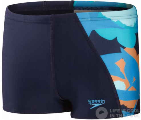 Chlapecké plavky Speedo Digital Panel Aquashort Boy Navy/Baja Blue/Apricot/Mystic/Marine Blue