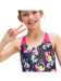 Dámské plavky Speedo Allover Splashback Girl Black/Pink/Indigo Glow/Blue/Lumo Green