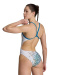 Dámské plavky Arena Planet Water Swimsuit Challenge Back Blue Cosmo/White Multi
