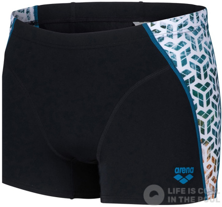 Pánské plavky Arena Planet Water Swim Shorts Black/White Multi