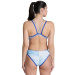 Dámské plavky Arena One Dreams Double Cross One Piece Neon Blue/Silver/White