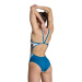 Dámské plavky Arena Planet Swimsuit Super Fly Back White/Blue Cosmo