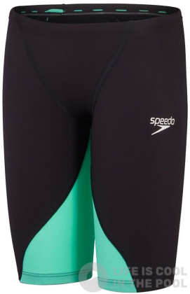 Chlapecké závodní plavky Speedo Fastskin LZR Ignite Jammer Boy Black/Green Glow