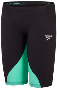 Chlapecké závodní plavky Speedo Fastskin LZR Ignite Jammer Boy Black/Green Glow