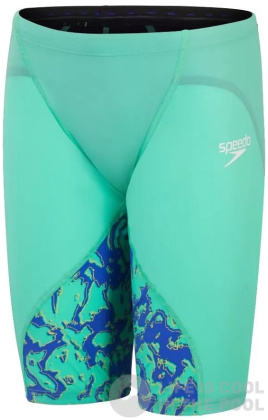 Pánské závodní plavky Speedo Fastskin LZR Ignite Jammer Green Glow/Cobalt Pop