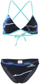 Dámské dvoudílné plavky Aquafeel Flash Sun Bikini Black/Blue