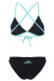 Dámské dvoudílné plavky Aquafeel Flash Sun Bikini Black/Blue