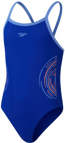 Speedo Plastisol Placement Thinstrap True Cobalt/Curious Blue/Disco Peach