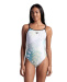 Arena Light Floral Swimsuit Lace Back Black/White Multi