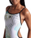 Arena Light Floral Swimsuit Lace Back Black/White Multi