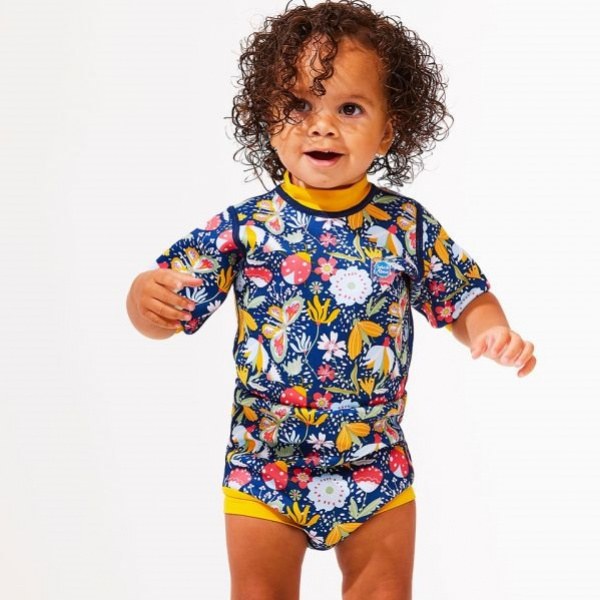 Kojenecké plavky Splash About Happy Nappy Wetsuit Garden Delight