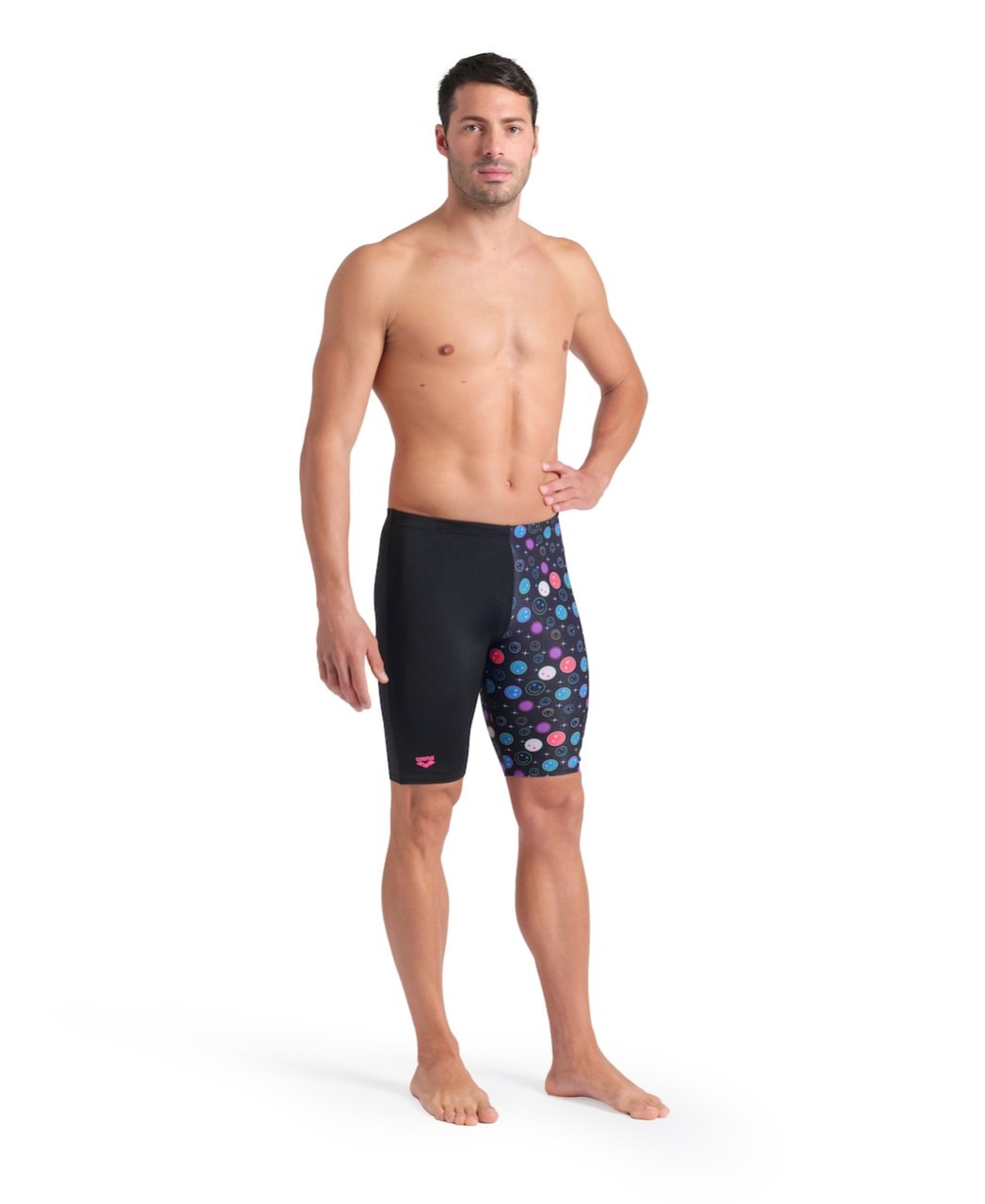 Arena Performance Funny Prints Contour Swim Jammer Black Multi