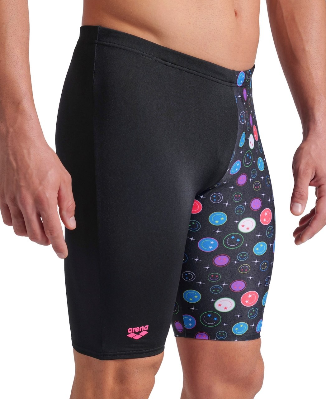 Arena Performance Funny Prints Contour Swim Jammer Black Multi