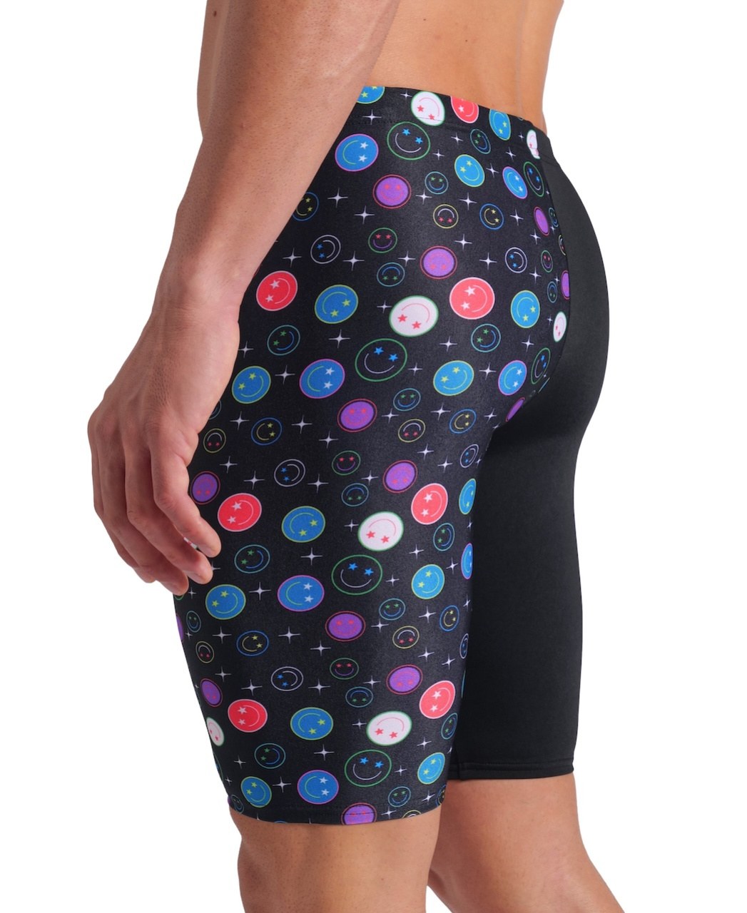 Arena Performance Funny Prints Contour Swim Jammer Black Multi