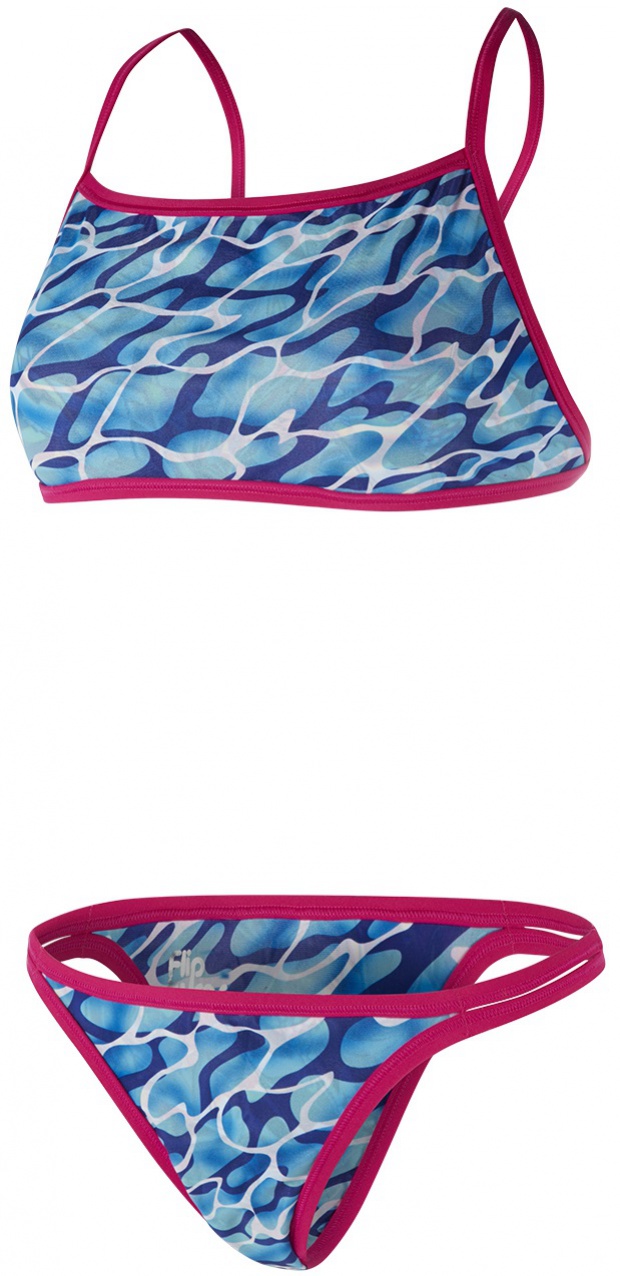 Dámské plavky speedo waterflow/fireglam flip reverse 2 piece teen