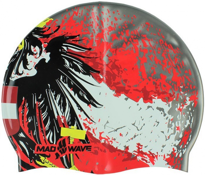 Plavecká čepice mad wave austria silicone swim cap červená