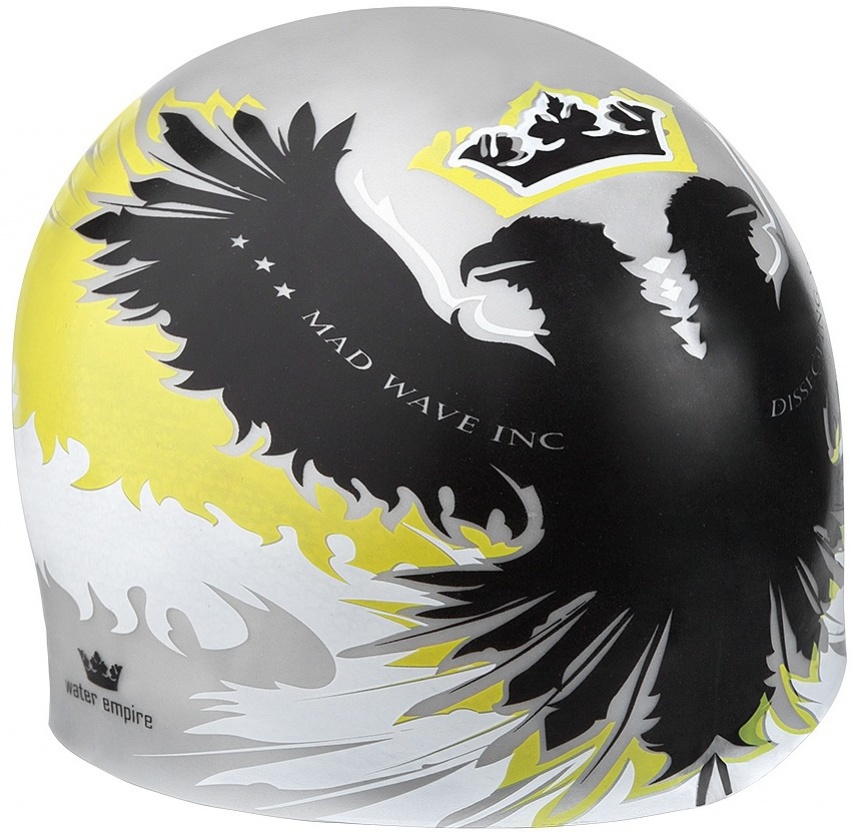 Mad wave empire swim cap šedá