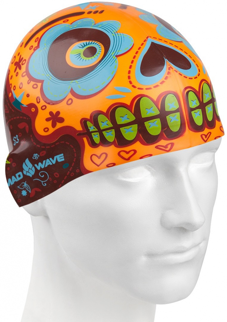 Plavecká čepice mad wave mexico swim cap oranžová