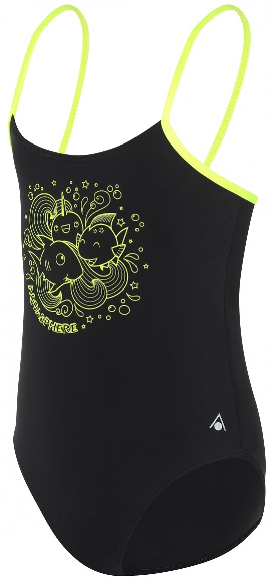 Dívčí plavky aqua sphere yumi aqua first girl black/bright green 27