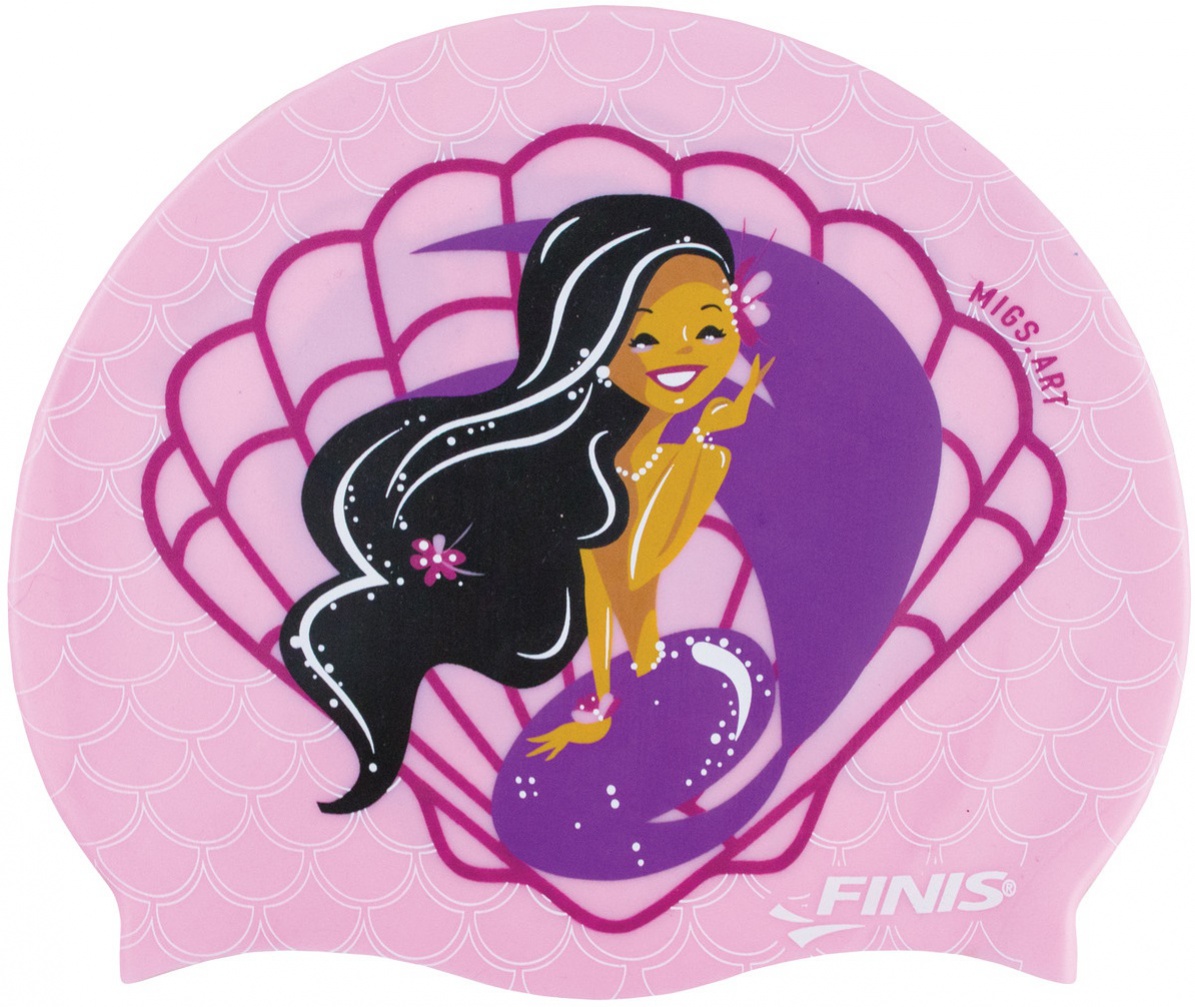 Finis mermaid silicone cap seashell růžová