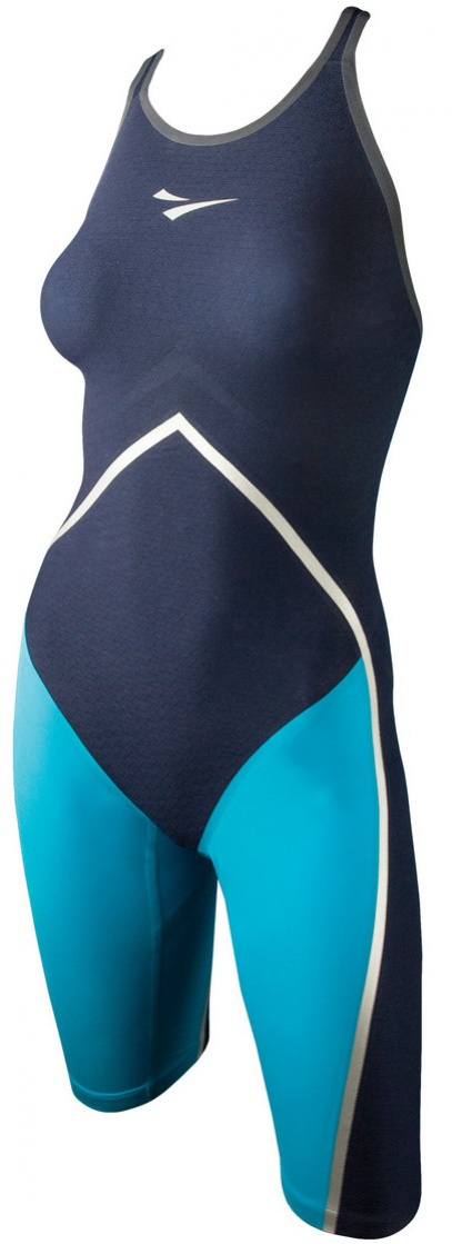 Dámské plavky finis rival closed back kneeskin navy/aqua 26