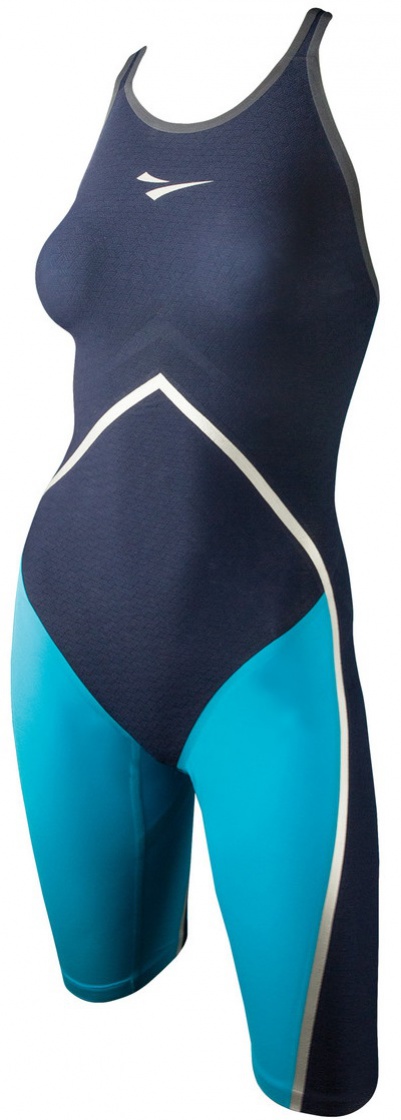 Dámské plavky finis rival open back kneeskin navy/aqua 26