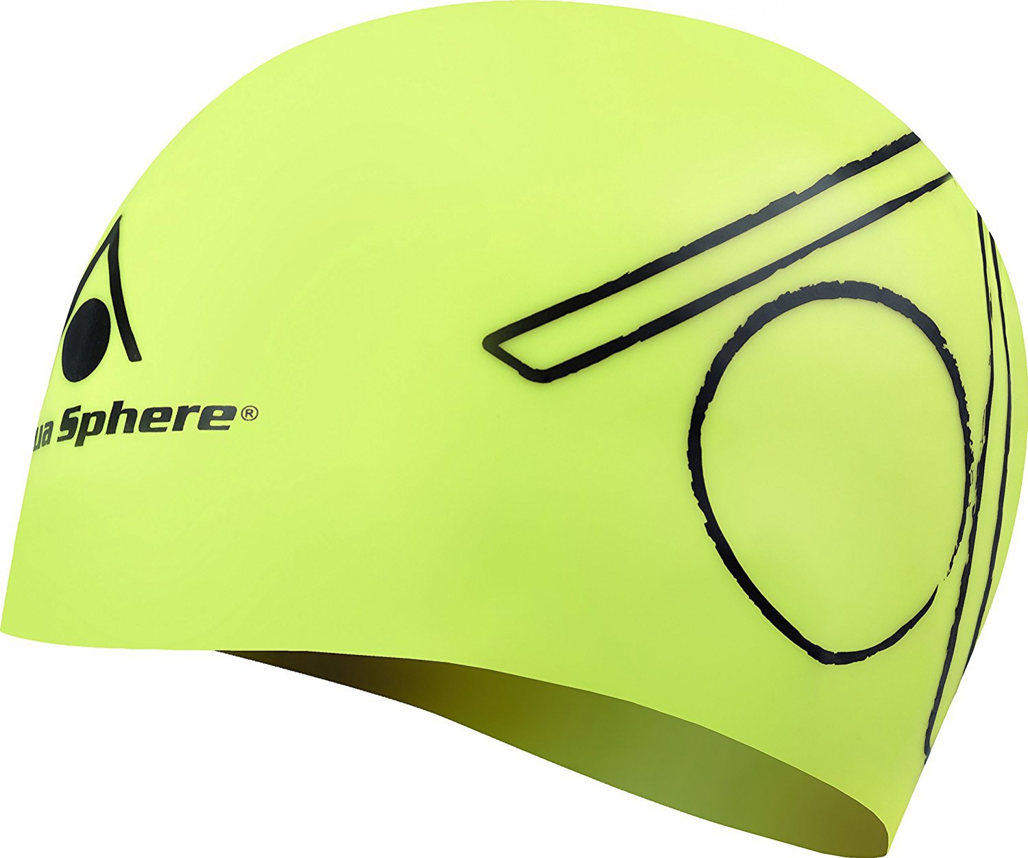 Plavecká čepice aqua sphere tri cap černá/zelená