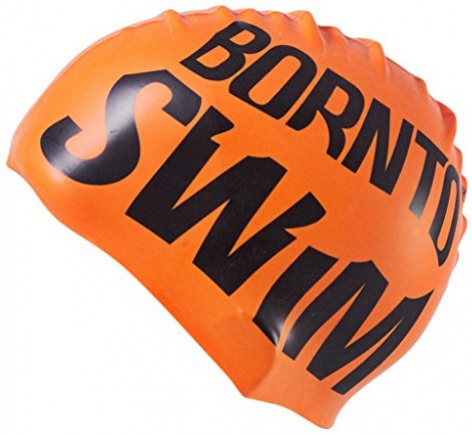 Silikonová čepice borntoswim classic silicone černo/oranžová
