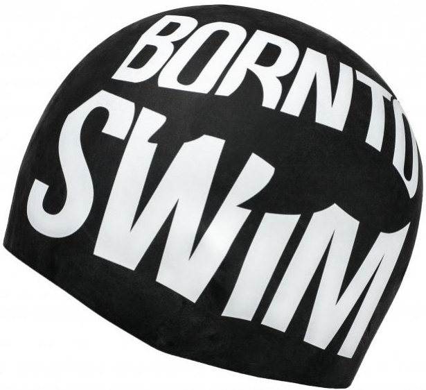 Borntoswim seamless swimming cap černo/bílá