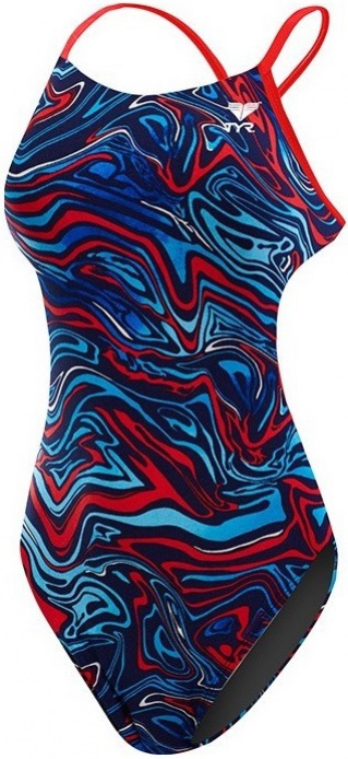 Dámské plavky tyr heat wave cutoutfit navy/red 26